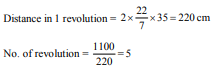 The wheel of a motorcycle is of radius 35 cm. How many revolutions are required to travel a